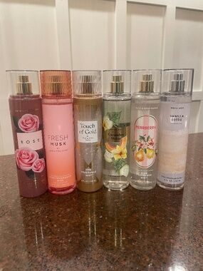 Bath and Body Works SET of 6 Fragrance Mists -NEW-Spring/Summer